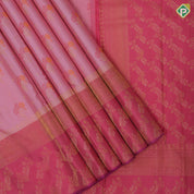 Light pink gold zari multi color meena work banaras style baby pink gold zari border grand bridal silk saree