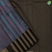 Steel grey base dusky pink Historical India inspired subtle vintage artistic details woven signature kanchipuram masterpiece silk saree