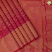 Rani pink gold zari shimmer tissue tower design self gold zari plain tissue border contemporary silk saree