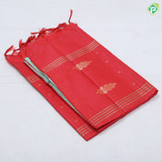 pastel color body dark color pallu concept soft fancy banana pith hot silk saree