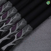 Block Plan Body Silver Zari Tree Border Design Luxury Block Silk Saree