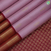 candy pink gold zari green thread checks and butta design maroon gold zari dual design border traditional silk saree