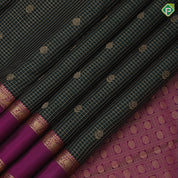 mummy brown gold zari vairaoosi kattam flower butta bottle green gold zari retta pattai border pure mix silk saree