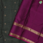 mummy brown gold zari vairaoosi kattam flower butta bottle green gold zari retta pattai border pure mix silk saree