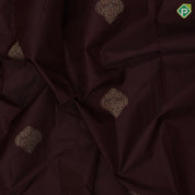 Maroon red gold zari fancy leaf design self gold mango butta turning border gift silk saree