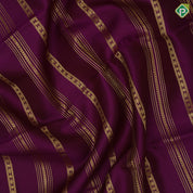 Wine Colour Gold Zari Straight Arow Design Multi Colour Ruthracham Mayilkan Border Design Traditional Silk Saree