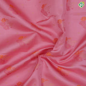 Light pink gold zari multi color meena work banaras style baby pink gold zari border grand bridal silk saree