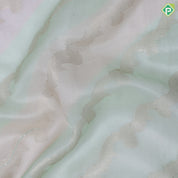 Pista green with silver zari floral tissue design self zari floral pattern border fancy tissue saree