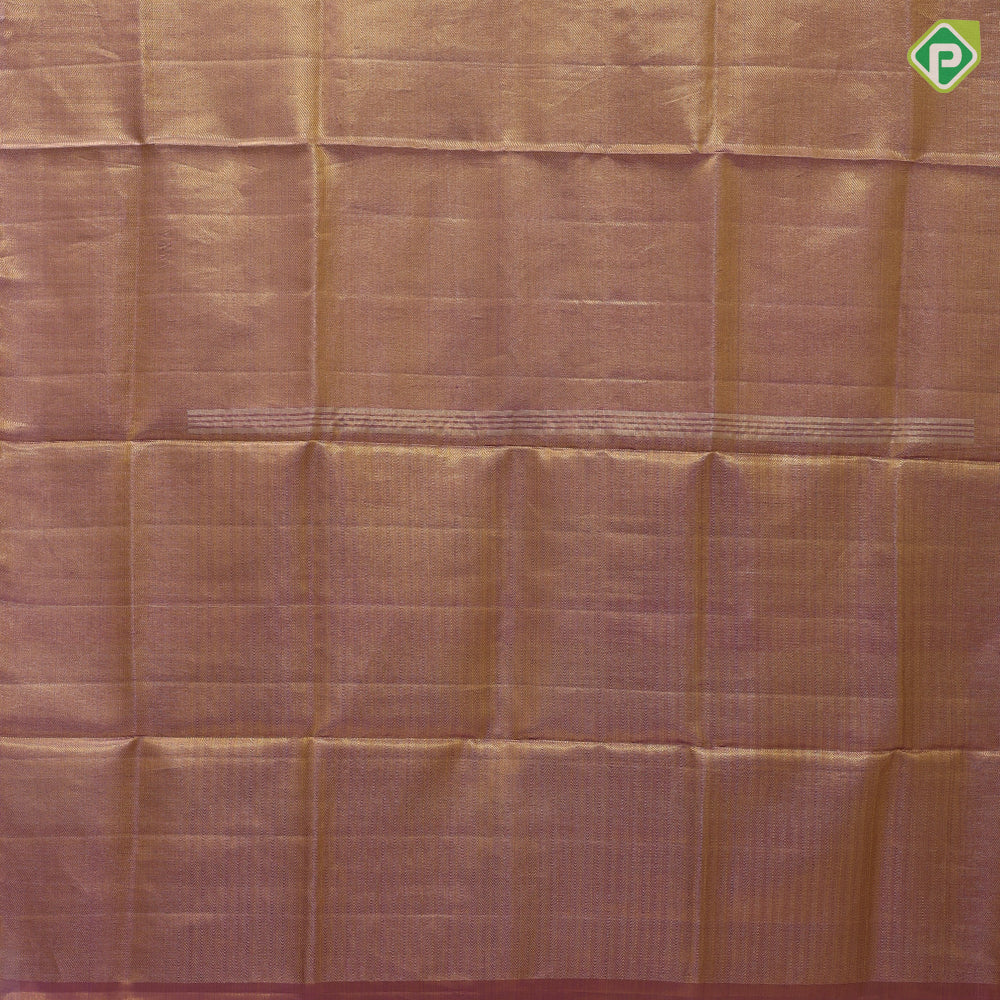 Onion pink base gold zari by zari self tissue design self designed border celebrity fame golden tissue silk saree