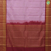 candy pink gold zari green thread checks and butta design maroon gold zari dual design border traditional silk saree