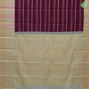 Wine Colour Gold Zari Straight Arow Design Multi Colour Ruthracham Mayilkan Border Design Traditional Silk Saree