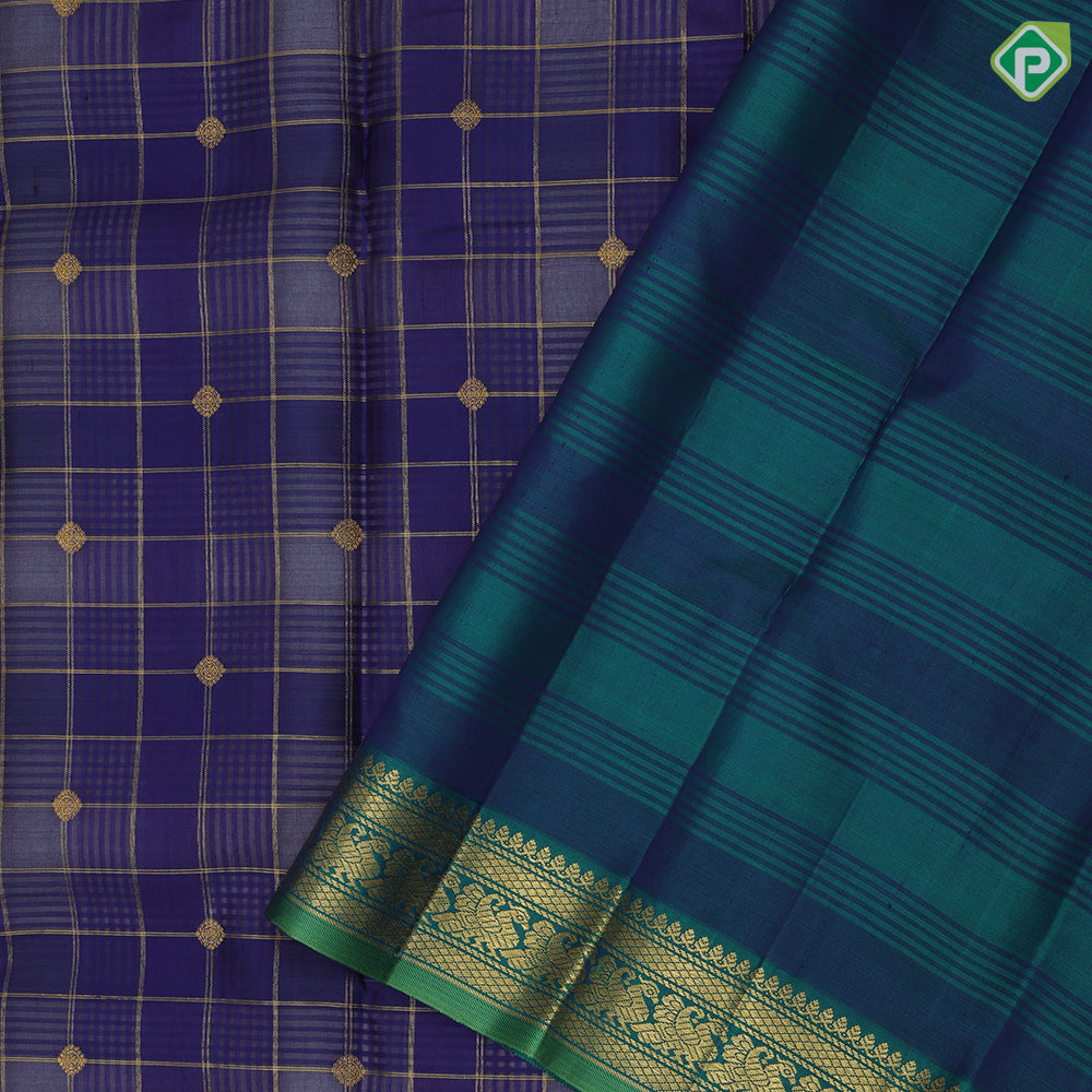 Royal blue gold zari window panel butta design peacock green gold zari annam butta line exclusive traditional silk saree