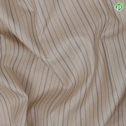half white with brown arrow stripes design self gold zari fancy floral zig zag pattern butta border trendy designer silk saree