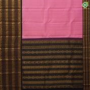 Candy pink gold zari kattam design black gold zari classic animals butta lines border traditional silk saree