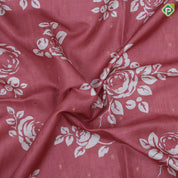 trending colors cream printed flower design white temple border semi tusser saree