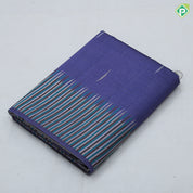 Dark color silver zari rain drop design multi color trendy border fancy cotton saree