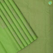 Parrot Green Neem Zari Leaf Design Border Less Fancy Trendy Silk Saree
