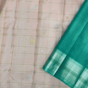 Peach Pink With Silver And Gold Zari Border Bridal Silk Saree