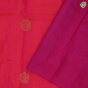 orangish pink gold zari double peacock arch butta purple pink silver gold zari fancy mango butta border gift silk saree
