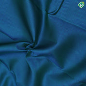 Peacock Blue Cross Lines Design Purple Double Bet Border Design Traditional Silk Saree