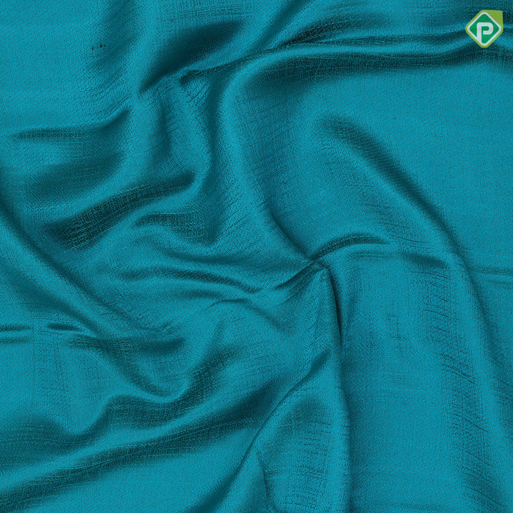 Jade green color nice texture matte finish nature scenery effect art work border signature edition silk saree