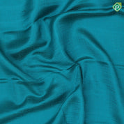 Jade green color nice texture matte finish nature scenery effect art work border signature edition silk saree