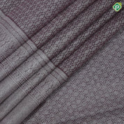 Purple neem zari honeycomb design self color neem zari diamond design lines border organza silk saree