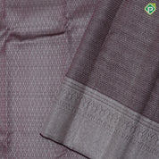Purple neem zari honeycomb design self color neem zari diamond design lines border organza silk saree