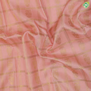 onion pink gold zari kandapiranda butta checks design ganga jamuna retta pett border traditional vintage silk saree