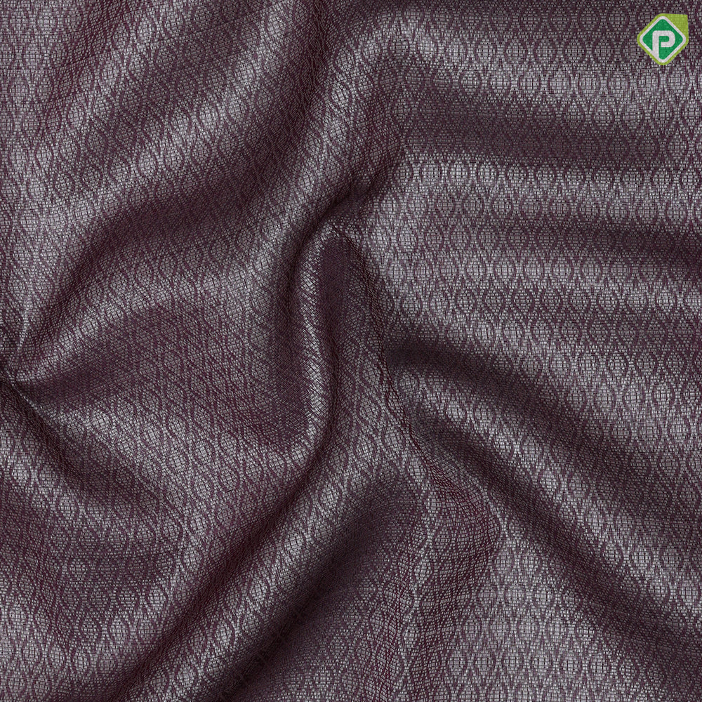 Purple neem zari honeycomb design self color neem zari diamond design lines border organza silk saree