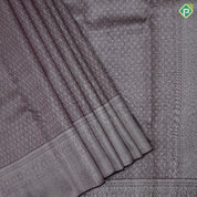 Purple neem zari honeycomb design self color neem zari diamond design lines border organza silk saree