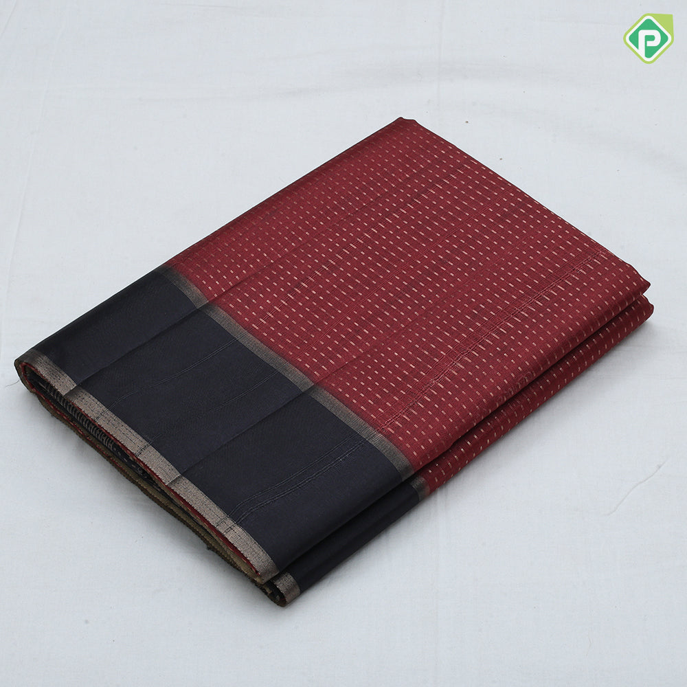 dark colors gold zari vairaoosi lines contrast plain rettapet edge border fancy cotton saree
