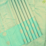 Rexona Green With Silver And Gold Zari Self Plain Border Contemporary Trendy Designer Silk Saree