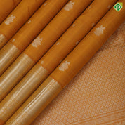 Mustard Gold Zari Gandaberunda Butta Design Self Ruthracham Bavanji Border Design Traditional Silk Saree