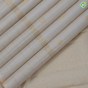 Sandal gold zari vairaoosi checks and kandapiranda butta self gold zari multi line border traditional silk saree
