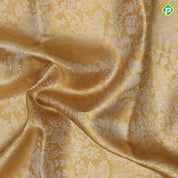 Grand gold silver zari by zari floral tissue weaved self gold zari diamond border grand tissue silk saree