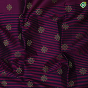 Purple base blue three part lines gold zari rangoli meena work butta peacock green multi color meena work border trendy designer silk saree