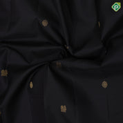 Luxury black gold zari peacock rudraksham butta self gold zari kattam design border traditional silk saree