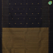 Luxury black gold zari peacock rudraksham butta self gold zari kattam design border traditional silk saree