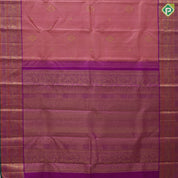 pink with mehndi green checks floral meena work design purple gold zari green edge meena work border traditional silk saree