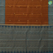 Emarald green gold zari fancy butta motifs contrast red gold zari banaras style border gift silk saree