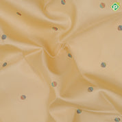 Sandal with multi color thread rudraksham buta motifs self multi color zari Gaja yaazhi turning border traditional silk saree