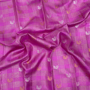 Baby Pink Cercles Butta Border Exclusive Bridal Silk Saree