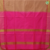 Darker color shades plain design contrast color border gold tissue border silk cotton saree