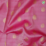 Onion pink gold zari annam and fancy thilagam butta contrast creamy sandal gold zari rettapet border traditional silk saree