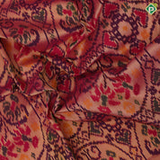 light yellow multi color ikkat design rani pink plain border ikkat design pallu concept ikkat silk saree