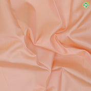peach plain body purple gold zari vaiaraoosi and double yaali butta retta pett border fusion silk saree