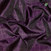 Violet Gold Zari Lines Temple Border Traditional Silk Saree