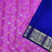 Baby Pink Cercles Butta Border Exclusive Bridal Silk Saree