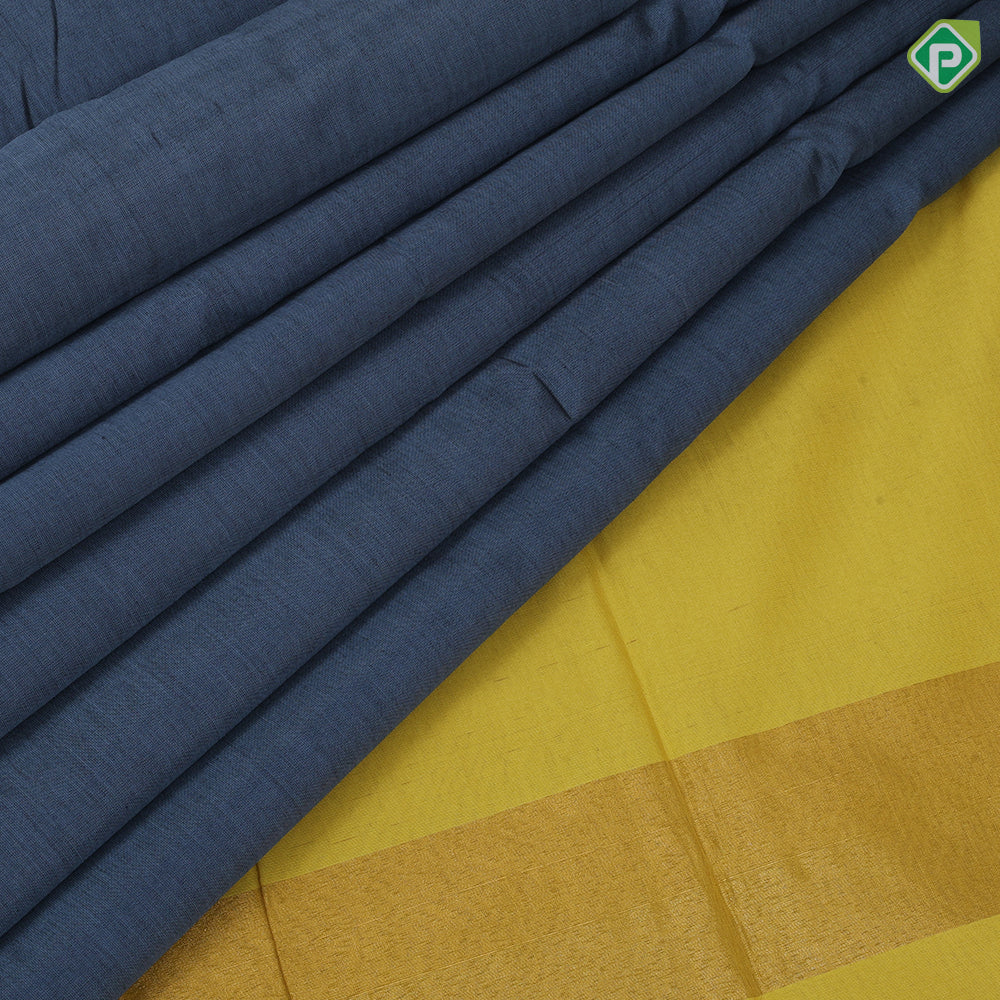bright shades plain body contrast color border and pallu 9 yards silk cotton saree